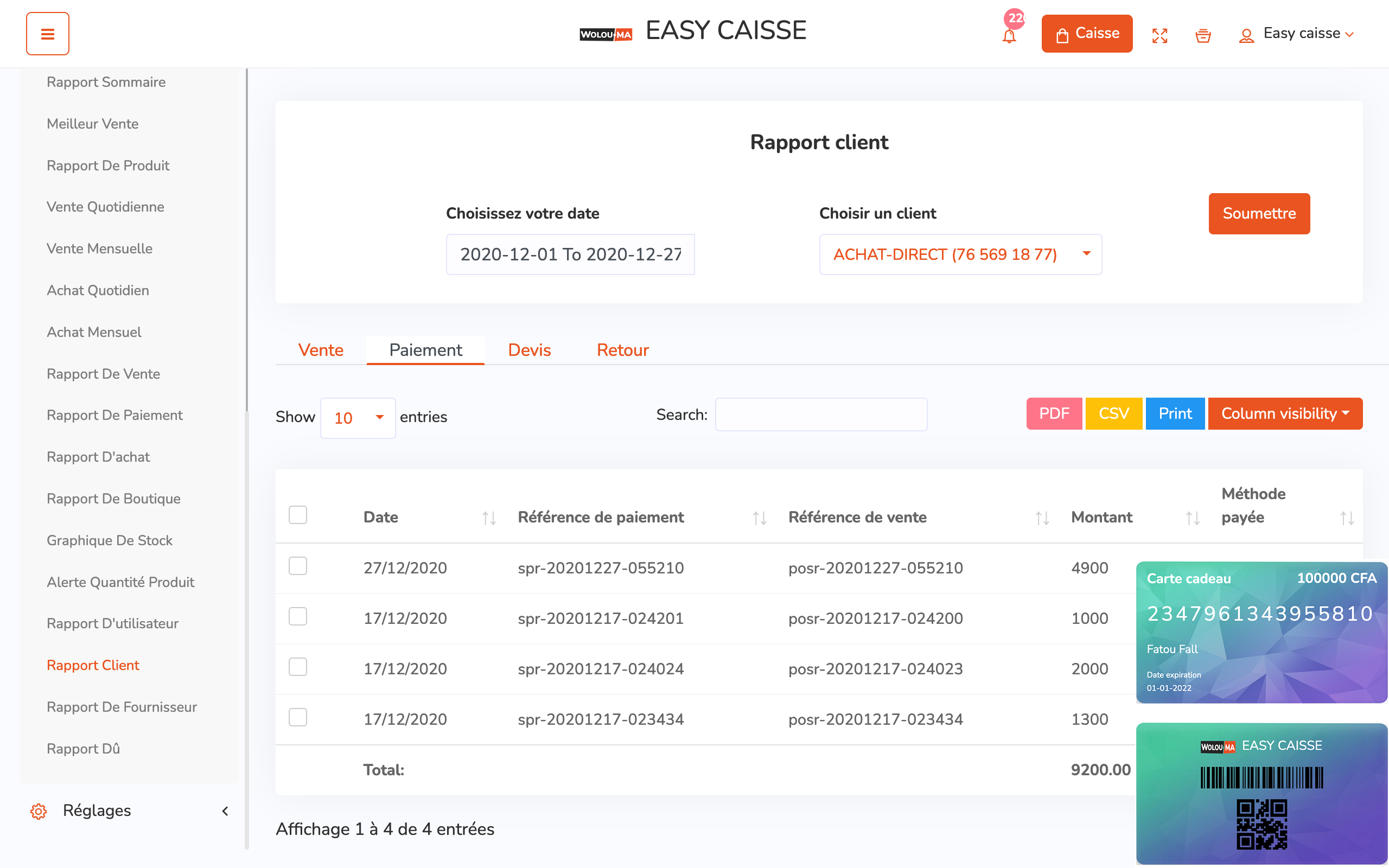 Fidélité des clients