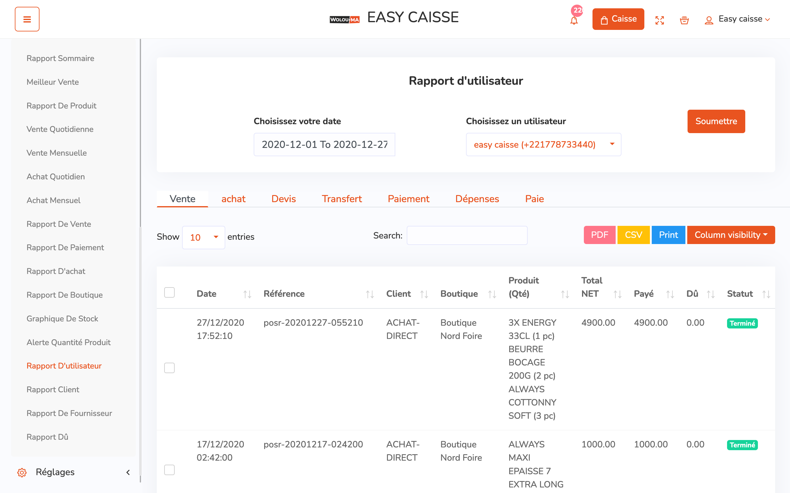 Gestion des employés